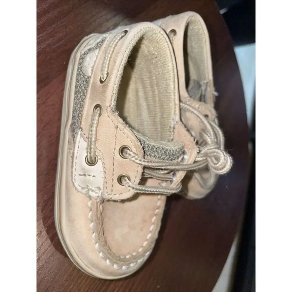 Beige Baby Boy‎ Sperry Leather Shoes 4M